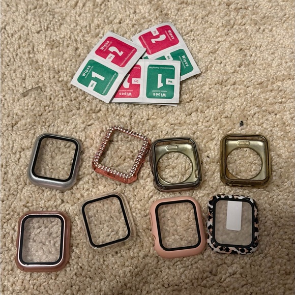 Other - Apple Watch Screen Protectors & Cleaning Wipes Lot | Series 6 Compatible